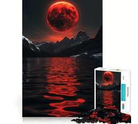 Rompecabezas para Adultos de 1000 Piezas con diseño de la Luna de Sangre Ascendente,Arte de Corte Fino,diversión para Resolver Problemas,Juego para Momentos acogedores,decoración navideña