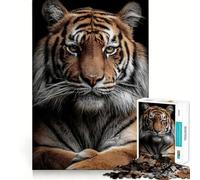 Rompecabezas para Adultos de 1000 Piezas con diseño de la Mirada del Tigre Juego de Ajuste preciso Juguete Inteligente para el Cerebro Ideal para Jugar en el Tiempo Libre Regalo para la Mente