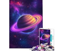 Rompecabezas para Adultos de 1000 Piezas con diseño de la Vibrante Galaxia de Saturno Juegos relajantes Divertidos y Originales Regalo Ideal para cumpleaños o Cualquier ocasión (Tamaño 38x52cm)
