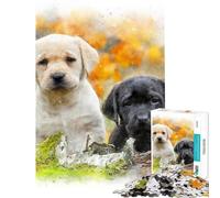 Rompecabezas para Adultos de 1000 Piezas con diseño de labradores otoñales Juego de ingenio Juguete desafiante Regalo Divertido para Pasar el Tiempo en casa Durante Las Vacaciones (tamaño 50x75cm)