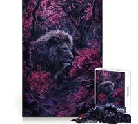 Rompecabezas para Adultos de 1000 Piezas con diseño de león bioluminiscente Ideal para Entrenar la concentración,Relajarse o Simplemente Disfrutar de Sus Bordes Finos Navidad