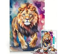 Rompecabezas para Adultos de 1000 Piezas con diseño de león Caminando Juego práctico para Pasar el Tiempo en casa Ideal para Fortalecer el Amor en Pareja 50x75cm