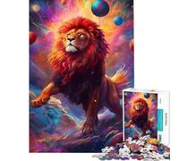 Rompecabezas para Adultos de 1000 Piezas con diseño de león Divertido Ideal para Adolescentes y para Toda la Familia Requiere Corte de precisión y es un Reto completarlo (tamaño 38x52cm)