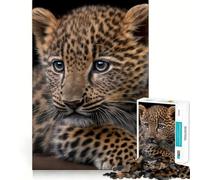 Rompecabezas para Adultos de 1000 Piezas con diseño de Leopardo bebé,Corte Suave,Juguete para Entrenar la Mente,Ideal para el Tiempo Libre,Regalo de cumpleaños (38x26cm)