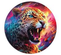 Rompecabezas para Adultos de 1000 Piezas con diseño de Leopardo de Colores, Ideal para desarrollar la coordinación Ojo-Mano, cumpleaños, 67,5 x 67,5 cm.