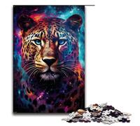 Rompecabezas para Adultos de 1000 Piezas con diseño de Leopardo de Colores para ensamblar Ayuda a ejercitar el Cerebro Juguetes adictivos para Cultivar la Paciencia 75 x 50 cm