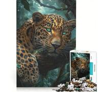 Rompecabezas para Adultos de 1000 Piezas con diseño de Leopardo de la Selva Tropical Ideal para Decorar la Pared fomentar la interacción Entre Padres e Hijos cumpleaños 50x75cm