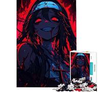 Rompecabezas para Adultos de 1000 Piezas con diseño de Monja de Anime Oscuro Ideal para cumpleaños Navidad decoración del hogar y Juegos Familiares para Mayores de 14 años Juego de Rompecabezas