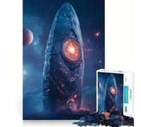 Rompecabezas para Adultos de 1000 Piezas con diseño de monolito Espacial Antiguo Juego para estimular la Mente,sin Huecos,de Ajuste Perfecto Regalo de cumpleaños Juguete para ejercitar la Mente
