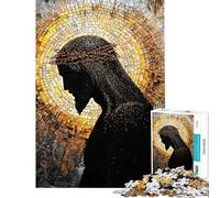 Rompecabezas para Adultos de 1000 Piezas con diseño de Mosaico de Jesucristo Rompecabezas para Adultos Ideal para Actividades Familiares y un Reto para completar Perfecto como Regalo 38x26cm