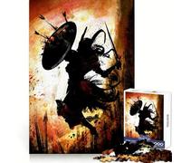 Rompecabezas para Adultos de 1000 Piezas con diseño de Mujer Berserker vikinga Mejora la Memoria Tiempo Bien invertido Corte de Calidad (38x52cm)