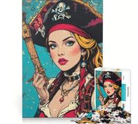 Rompecabezas para Adultos de 1000 Piezas con diseño de Mujeres Piratas fantásticas, Juego Educativo para la diversión Familiar, Toda la Familia 38x52cm