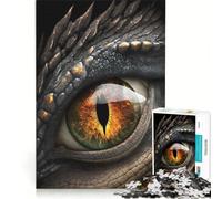 Rompecabezas para Adultos de 1000 Piezas con diseño de Ojo de dragón Dorado, Juguetes para armar, Ideal para la interacción Entre Padres e Hijos, cumpleaños y Navidad 38x26cm