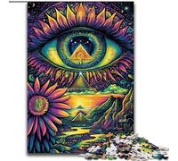 Rompecabezas para Adultos de 1000 Piezas con diseño de Ojo psicodélico, Ideal para Adolescentes y coleccionistas, Regalo de Viaje, Actividad Familiar, 50x75cm