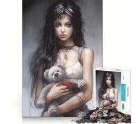 Rompecabezas para Adultos de 1000 Piezas con diseño de Osito de Peluche,Juego de concentración Mental,Manualidades de Corte de Alta precisión,Actividad para Fortalecer los Lazos Familiares (38x26cm)