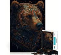 Rompecabezas para Adultos de 1000 Piezas con diseño de Oso Imaginario de Corte Fino,Ideal para Entrenar la Mente Divertido para Relajarse y Disfrutar del Tiempo Libre Ideal para cumpleaños (50x75cm)