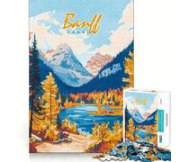 Rompecabezas para Adultos de 1000 Piezas con diseño de Paisaje del Parque Nacional Banff,Corte Fino,Ideal para Entrenar la Mente Divertido para Relajarse y Disfrutar de un cumpleaños Arte y Juego