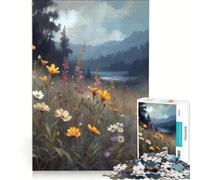 Rompecabezas para Adultos de 1000 Piezas con diseño de Paisaje Floral en un Prado, Juguete Educativo, antiestrés, colección de Artistas, Bellas Artes 38x26cm