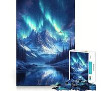 Rompecabezas para Adultos de 1000 Piezas con diseño de Paisaje montañoso y Aurora Boreal,Corte Suave,Ideal para Entrenar la Mente Juguete Divertido para el Tiempo Libre Regalo de cumpleaños (38x26cm)