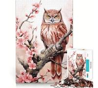 Rompecabezas para Adultos de 1000 Piezas con diseño de pájaro,búho y Acuarela Diseño Limpio y Funcional Juego Divertido para Pensar y Pasar un rato Agradable Regalo Ideal y para Aficionados