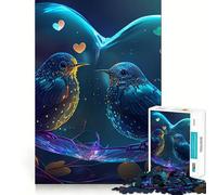 Rompecabezas para Adultos de 1000 Piezas con diseño de pájaros y Burbujas Arte de Corte preciso Juguete Inteligente para el Cerebro Juego Relajante Regalo de decoración navideña (38x52cm)