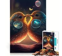 Rompecabezas para Adultos de 1000 Piezas con diseño de pájaros y Burbujas Rompecabezas de lógica Bordes artísticos Ideal para Jugar en Momentos de Ocio y divertirse Decoración