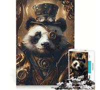 Rompecabezas para Adultos de 1000 Piezas con diseño de Panda Steampunk, Juego Educativo, desafiante para completar, Regalo Ideal para quienes Buscan un desafío 50x75cm