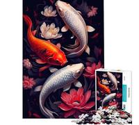 Rompecabezas para Adultos de 1000 Piezas con diseño de Peces koi místicos Ideal para Juegos educativos Aprendizaje Juguetes didácticos Regalos de Amigo Invisible y decoración del hogar (75x50cm)