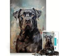 Rompecabezas para Adultos de 1000 Piezas con diseño de Perro Cane Corso,Bordes impecables,Divertido Juego para concentrarse mentalmente,Juego Tranquilo,decoración navideña,Regalo (38x52cm)