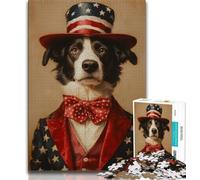 Rompecabezas para Adultos de 1000 Piezas con diseño de Perro de Circo con Piezas aleatorias y Totalmente entrelazadas para niños de 14 años (26x38cm)