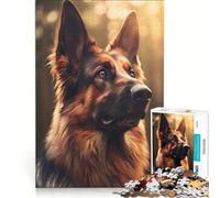 Rompecabezas para Adultos de 1000 Piezas con diseño de Perro Pastor alemán en la Naturaleza, Juguetes para armar, desafiantes de completar, colección de Artistas, Bellas Artes 38x52cm