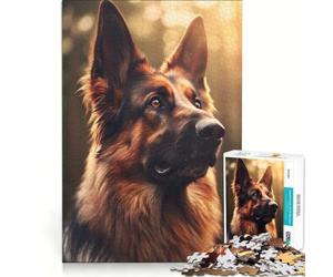 Rompecabezas para Adultos de 1000 Piezas con diseño de Perro Pastor alemán en la Naturaleza, Juguetes para armar, desafiantes de completar, colección de Artistas, Bellas Artes 38x52cm