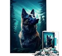Rompecabezas para Adultos de 1000 Piezas con diseño de Perro Pastor alemán Juego Imposible Juguetes educativos Regalos de Amigo Invisible para divertirse en Familia (tamaño 38x52cm)