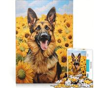 Rompecabezas para Adultos de 1000 Piezas con diseño de Perro Pastor alemán, Juguetes para armar, desafiantes de completar, colección de Artistas, Bellas Artes 50x75cm