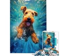 Rompecabezas para Adultos de 1000 Piezas con diseño de Perro Terrier Submarino Ideal para Juegos educativos y de desafío en Familia Regalos con un Reto difícil (tamaño 50x75cm)