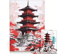 Rompecabezas para Adultos de 1000 Piezas con diseño de Pintura Japonesa, Ideal para Decorar la Pared Incluye póster y Hoja de curiosidades a Juego 38x52cm