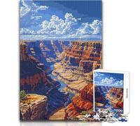 Rompecabezas para Adultos de 1000 Piezas con diseño de píxeles del Gran Cañón, Ideal para familias, Juegos y Noches de diversión, para aliviar el estrés, Regalo de Amigo Secreto, tamaño 38x26cm