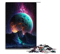 Rompecabezas para Adultos de 1000 Piezas con diseño de Planeta neón Armar Ayuda a ejercitar la Mente Juguete adictivo para Cultivar la Paciencia 75x50cm