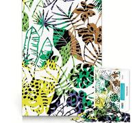 Rompecabezas para Adultos de 1000 Piezas con diseño de Plantas Tropicales y Palmeras Juego de Ajuste preciso Juguete Inteligente para el Cerebro Tiempo Libre Regalo Ideal para cumpleaños (38x26cm)