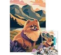 Rompecabezas para Adultos de 1000 Piezas con diseño de Pompones de Naturaleza Pomerania Juguetes educativos Juego de ingenio Ideal para Pasar el rato en casa Regalo de cumpleaños (tamaño 38x26cm)