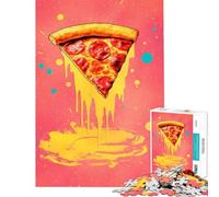 Rompecabezas para Adultos de 1000 Piezas con diseño de Rebanada de Pizza Ideal para Juegos de relajación decoración Perfecta y como Regalo (tamaño 50x75cm)
