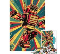 Rompecabezas para Adultos de 1000 Piezas con diseño de Robot bailarín Retro Ayuda a ejercitar el Cerebro Regalo Ideal para Mujeres Juguete antiestrés para Mayores de 14 años Juego de Rompecabezas