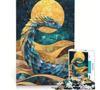 Rompecabezas para Adultos de 1000 Piezas con diseño de Serpiente iluminada por la Luna y Aura de Desierto Ideal para Juegos Familiares y decoración de Pared Piezas de Formas aleatorias Que encajan