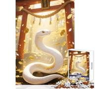 Rompecabezas para Adultos de 1000 Piezas con diseño de Serpiente y Puerta Torii Juguetes antiestrés Regalos geniales y Juegos educativos interacción Entre Padres e Hijos Tamaño: 38x52cm