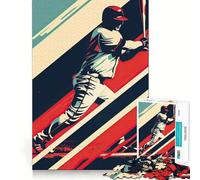 Rompecabezas para Adultos de 1000 Piezas con diseño de Swing de béisbol,Piezas de Corte Limpio,Juguete Divertido para el Tiempo Libre,decoración navideña,Regalo (38x52cm)