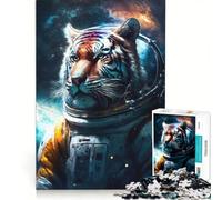 Rompecabezas para Adultos de 1000 Piezas con diseño de Tigre Ideal para decoración de Pared o del hogar con Piezas de Formas aleatorias Que encajan Perfectamente 50x75cm