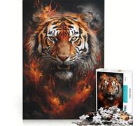 Rompecabezas para Adultos de 1000 Piezas con diseño de Tigre salpicado de Polvo Juegos relajantes ejercita tu Cerebro y Tus Manos cumpleaños y Navidad 50x75cm