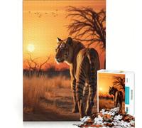 Rompecabezas para Adultos de 1000 Piezas con diseño de Tigre y Fauna Salvaje Juguetes para armar Que mejoran la Memoria y Son un excelente Regalo para Toda la Familia 38x52cm