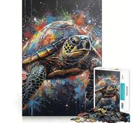 Rompecabezas para Adultos de 1000 Piezas con diseño de Tortuga, Piezas de Ajuste preciso, Juego de lógica, diversión acogedora, Regalo de cumpleaños (50x75cm)