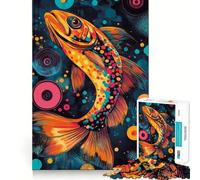 Rompecabezas para Adultos de 1000 Piezas con diseño de Trucha,Llamativo y Colorido,Ideal como póster Decorativo,Juego de Habilidad Mental,Entretenimiento Casual o decoración navideña 50x75cm